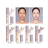 ✿【Bueno Cubriente Efecto】 Se adapta al tono de tu piel gracias a su fórmula con base transparente.Cobertura uniforme, tono iluminado; acabado mate