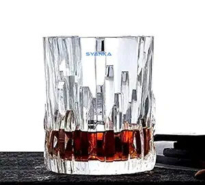 Syanka Old Fashioned Glass Whiskey Glasses Set of 4, Clear, 310 ml, Drinking Whisky Glass