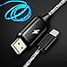 Produktbild 3,3 ft USB Typ C Fließende Licht USB Kabel Magic LED USB Ladekabel Schnell Ladegerät Kabel Sync Datenkabel Ladekabel für Samsung Galaxy S9, S8, S8 Plus, LG V30, Sony Xperia, OnePlus, blau, rot, grün blau