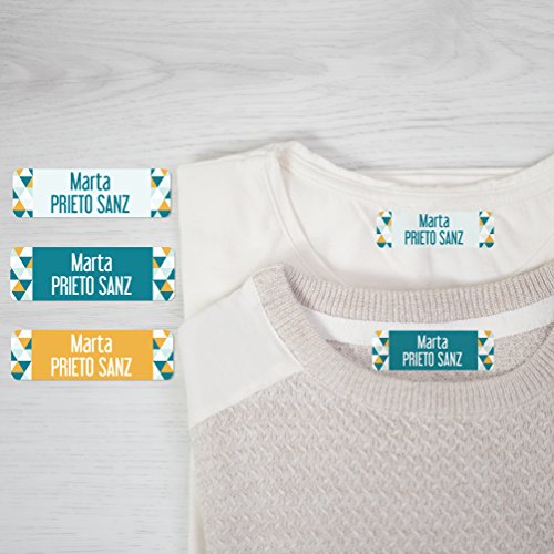 Ludilabel - Lote de 24 etiquetas termoadhesivas para ropa - Tri  ngulos