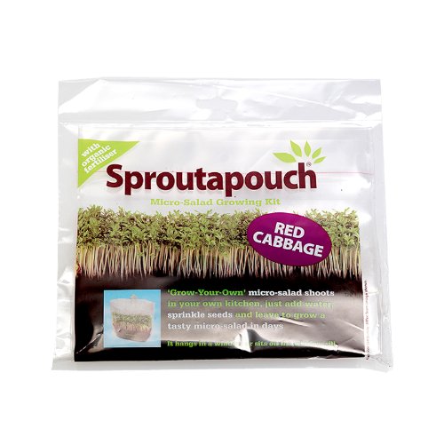 Higrow Sproutapouch (A Greenhouse in a bag) Maxicoir Gold Compost and Red Cabbage Pack