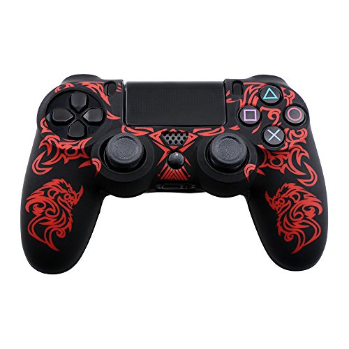 Preisvergleich Produktbild Playstation 4 Silikonhülle mit rotem Tribal / PS4