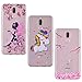 Produktbild Yokata [3 Packs] Huawei Mate 10 Lite Hülle Transparent Silikon Handytasche Handyhülle Schutzhülle TPU Handy Tasche Schale Etui Silicone Bumper Ultra Dünn Slim Durchsichtig Premium Kratzfest Kreative Motiv Muster Clear Backcover Schutz Case Cover - Schmetterlings-Mädchen + Einhorn + Sakura