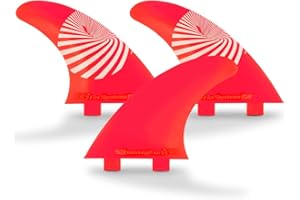 E8 FIN SYSTEM FCS Fiberglas-Surfschläger, kompatibel mit umweltfreundlichem Pack, Größe: A1 | L: 75-90 kg.