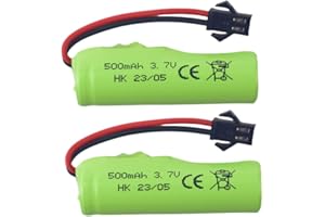 ZYGY 2PCS 3.7V 500mah Batterie au Lithium pour DE35 DE38 DE40 DE50 TB202 TB201 TM201 TM202 TC141 DE44 DE55 TS201 TD202 TD161 Double Face Tumbling Stunt RC Voiture télécommande Voiture