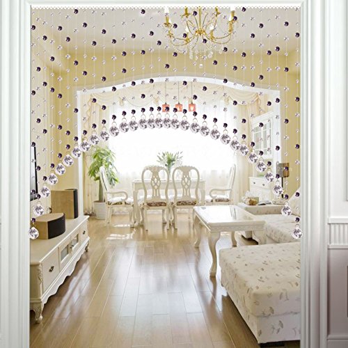 Arch Shape Crystal Beads Curtain Glitter String Curtain Panel