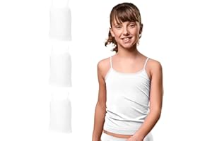 FOCENZA Canottiere Bambina in Microfibra con Spalline Sottili, Elasticizzate e Confortevoli, Multipack da 3 Pezzi in Vari Colori, Made in Italy