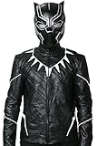 Herren Schwarze Jacke Kostüm Halloween Abendkleid Cosplay Adult Zip Up Kleidung ohne Maske