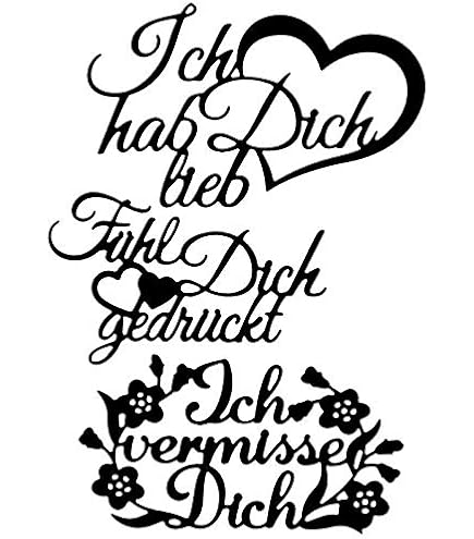 Stanzschablonen-Set „Alles Liebe“ – 2-teilig Für Grußkarten & Deko | Für Alle Gängigen Stanzmaschinen