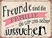 Produktbild Schild Freunde sind die Familie die wir uns selber aussuchen Metall 26 x 35 cm, Geschenk, Familie, Freunde, Wanddeko