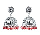 Waama Jewels Handmade Oxidised Silver Jhumka Earrings Jewellery Gift For Her, Girl, Women, Mother, Sister, Girlfriend, Inspired by Ganesha