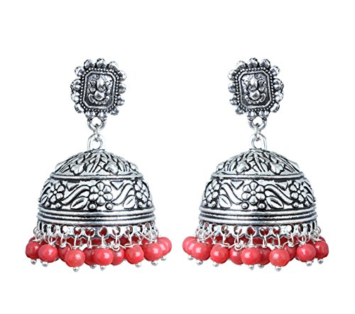 Waama Jewels Handmade Oxidised Silver Jhumka Earrings Jewellery Gift For Her, Girl, Women, Mother, Sister, Girlfriend, Inspired by Ganesha