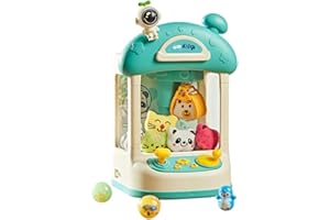 ARVALOLET Mini Macchina for Artigli Arcade Macchina da Gioco for Artigli Giocattolo con Musica Gioco Arcade Elettronico Giocattolo for Interni Bambini Gioco a Gettoni Clip for Bambole