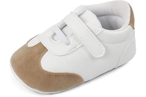 MASOCIO Scarpine Neonato Primi Passi in Morbida Unisex Sneaker Casual con Suole Morbide Scarpette Antiscivolo per Bimbi 3-18 Mesi