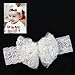 Baby Infant Christening Flower Headband Toddler Lace Rose Bow Headdress (White)