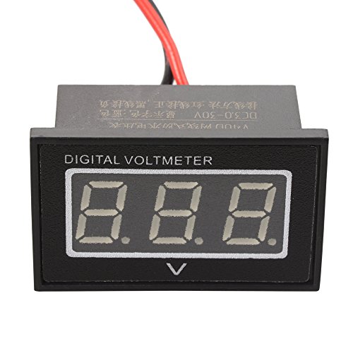 XCSOURCE DC3-30V Wasserdichtes Digital Voltmeter Blaues LED-Anzeige 12V/24V Voltmeter Messgerät Verkleidungs Batterie Volt Monitor Prüfvorrichtung mit Kabel TE523 - 2