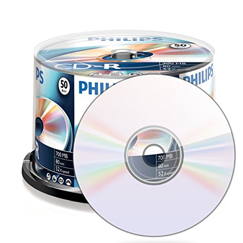 Philips CD-R Rohlinge (700 MB Data/ 80 Minuten, 52x High Speed Aufnahme, 50er Spindel) - 2