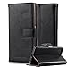 Produktbild Cadorabo Hülle für Sony Xperia Z5 - Hülle in Graphit SCHWARZ – Handyhülle im Luxury Design mit Kartenfach und Standfunktion - Case Cover Schutzhülle Etui Tasche Book