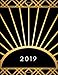 Produktbild 2019: Weekly Planner Calendar Diary with Week To View Spread (Black and Gold Art Deco Artistic Design)