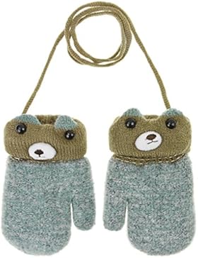 Kinder Winter Handschuhe Fäustlinge Baby Cartoon Fausthandschuh Halshandschuhe Dicke Doppelt Strickhandschuh mit...
