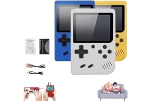 GAHWA Gametendo,Tiny Tendo -Handheld Game Console-Portable Retro Video Game with 400 Classic FC Games Color Screen, Support TV Connection & Two Players, 1020mAh Rechargeable Battery Present (Set A-3pcs)