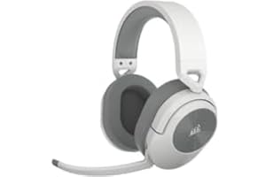 CORSAIR HS55 trådlöst lätt spelheadset – Dolby 7.1 surroundljud – rundstrålande mikrofon – upp till 15 m räckvidd – iCUE-kompatibel – PC, Mac, PS5, PS4 – vit (Renoverad)