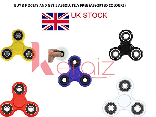 Buy 3 Fidget Hand Toy Finger Spinner And Get 1 Absolutely Free (Assorted Colours)