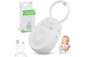 MERSYN White Noise Machine, Portable Sleep Sound Machine with 20 Nature Soothing Sounds, Baby Sleep Aid with 4-Speed Timer for Sleeping Nursery Home Office Travel Gift, USB Rechargeable