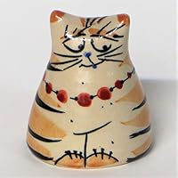 Salzkatze Salz&Pfefferstreuer Keramik - getöpfert - in gelb