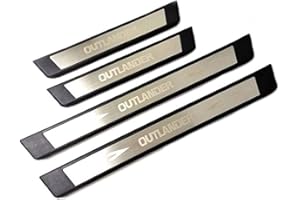 AILZNN Einstiegsleisten Abdeckung Zierleisten FüR Mitsubishi Outlander 2016-2020, Edelstahl TüRschweller Schutz Leisten Schwellerleisten Interieur Ladekantenschutz Auto ZubehöR, 4 StüCk