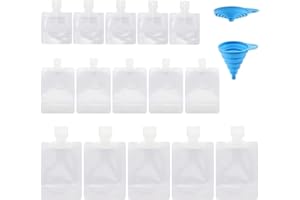 SIMIN 15 Stück Transparente Clamshell-Verpackungsbeutel Kunststoff, Reise Kosmetik Behälter, Tragbare Reise Fluid Make-up Verpackung Tasche Transparent, Auslaufsichere Behälter für Toilettenartikel