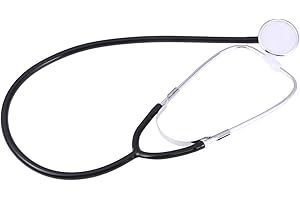 STOBOK Kids Stethoscope Toy Virtual Single-Player Working Stethoscope Doctor Nurse Medical Pretend Play Educational Toys (Black)