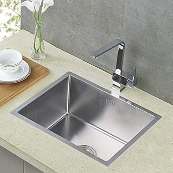 Edelstahl Küchenspüle/ Spülbecken MIZZO Quadro 40-40 Flächenbündig