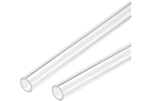 sourcing map 2 Stück PVC Transparent Rohr, Innendurchmesser 6mm Durchmesser 8mm LÄNGE 250mm Acryl Kunststoffrohr für Lampenbau, Stehlampen, Möbel