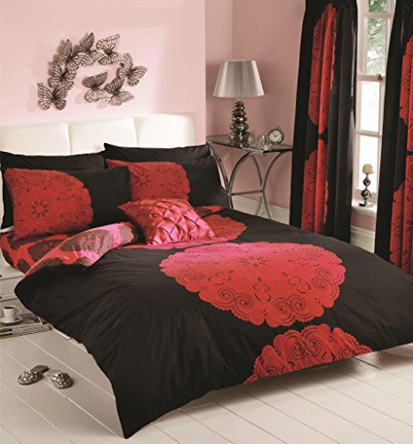 Nuevo diseño Manhattan homespace perfectdarts, solo, doble, King con fundas de almohada por comerciantes 247, negro, rojo, suelto