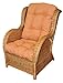 Produktbild Rattan Ohrensessel , Rattansessel , Relexsessel , Hochlehner inkl. hochwertigen Polster . Korbfarbe : honig
