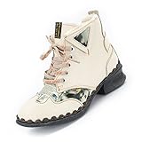  TMA Winter-Knöchelschuhe, Cremeweiß - 36