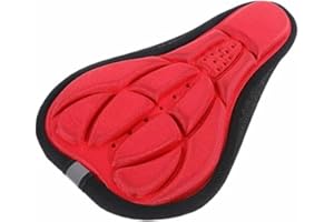 MGIA Tech Bike Saddle cover3D Silicone Gel Bicyle Seat Cover with Anti-slip & Dust Resistant Cover, RED