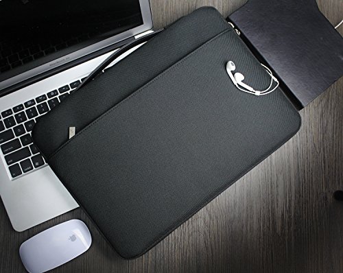 hseok 33–33,8 cm Laptop Sleeve Schutzhülle für 33 cm MacBook Air/MacBook Pro Retina/12,9 iPad Pro/33 cm 13,3 „Apple Lenovo Dell HP Ultrabook Computer Schutzhülle Tasche Cover Tragetasche/Handtasche/Aktenmappe Handtasche, schwarz schwarz schwarz - 2
