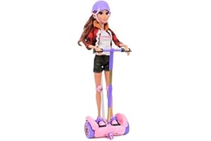 Click N' Play Scooter Set for 12" Dolls, Remote Control Pink Hoverboard with Helmet & Kneepad Accessories, Compatable with Barbies and Ken Dolls, Gifts for Girls Ages 3+, Girl Toys