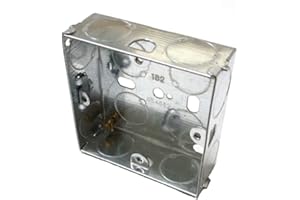 PALLIPARTNERS Individual 1 Gang 25 mm eléctrico cajas traseras metálicas empotrables pared Back Box Socket interruptor