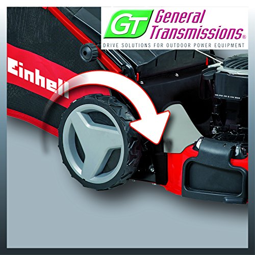 Einhell Benzin Rasenmäher GE-PM 48 S HW B&S (2 kW, 48 cm Schnittbreite, 75 l Fangsack, Hinterradantrieb, Mulchfunktion, Seitenauswurf, empfohlen bis 1600 m²) - 8