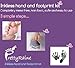 Inkless baby hand and foot print keepsake kit