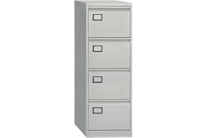 Office Hippo Bisley 4-Drawer Contract Steel Filing Cabinet - Goose Grey