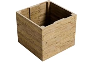 GRO GARDEN PRODUCTS Conka Garden - Wooden Raised Bed Kit - Large Garden Planters for Vegetables, Herbs, Flowers – Start Growing Plants Earlier & Better - Durable & Resistant FSC Treated Timber 90cm L x 90cm W x 76cm H