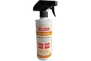 CARE-AVAN PRIDE & JOY Motorhome/Caravan Acrylic & Glass Window Non Smear Cleaner 500mls Spray
