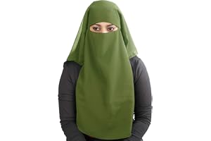 MyBatua 3-warstwowa tkanina saudi niqab w oddychającej żorżetce, cena hurtowa, 1 szt. welon na twarz NQ-003