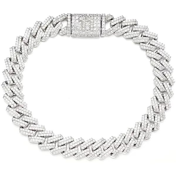 Buy MEENAZ Mc Stan bracelet for men Cuban Link Chain Silver