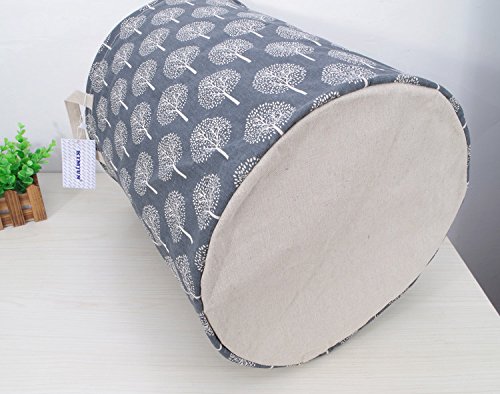 Kimjun Multifunktionale Faltbare Wäschekörbe Baumwolle Leinen Wäschebox Wäschesammler Kinder Spielzeug Aufbewahrungskorb Aufbewahrungsbox mit Deckel Baum Schwarz - 5