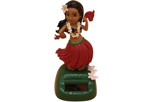 Danseuse Hawaienne Voiture Solaire, Décor De Tableau De Bord Drôle | Figurine Oscillante Hawaii Girl Car Decor, Poupée Miniature